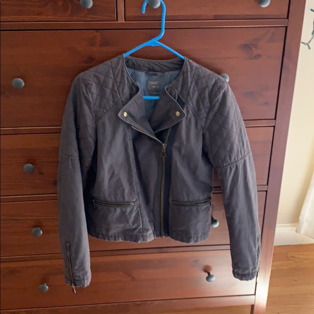 Dark grey motorcycle jacket